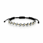 Bratara cu hematit si 10 bilute de 2.5mm din aur 14k