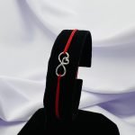 Bratara cu snur si infinit cu inima din argint 925