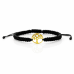 Bratara cu snur si pomul vietii aur 14k