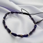 Bratara cu 5 bile din aur 14k si cristale lacrima