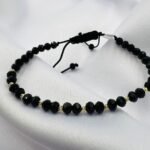 Bratara duo cu 10 bilute din aur 14k si cristale rotunde