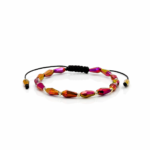 Bratara cu 5 bile din aur 14k si cristale lacrima