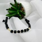 Bratara cu bilute din aur 14k si cristale cubice