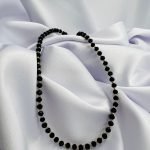 Colier Black cu cristale, 5 bilute din aur 14k, inchidere din aur si margele Miyuki