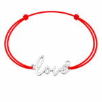Bratara cu snur si love din argint 925