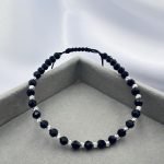 Bratara cu cristale rotunde si 18 bilute argint 925