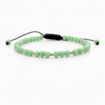 Bratara trio cu cristale rondele si 5 bilute din aur 14k