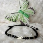 Bratara cu cristale si infinit din aur 14k