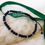 Bratara cu lapis lazuli si 7 bilute din aur 14k