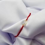 Bratara cu snur si pandantiv luna 14k