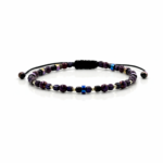 Bratara cu hematit combinat si bilute din aur 14k