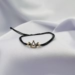 Bratara cu snur si coronita 2 din aur  14k