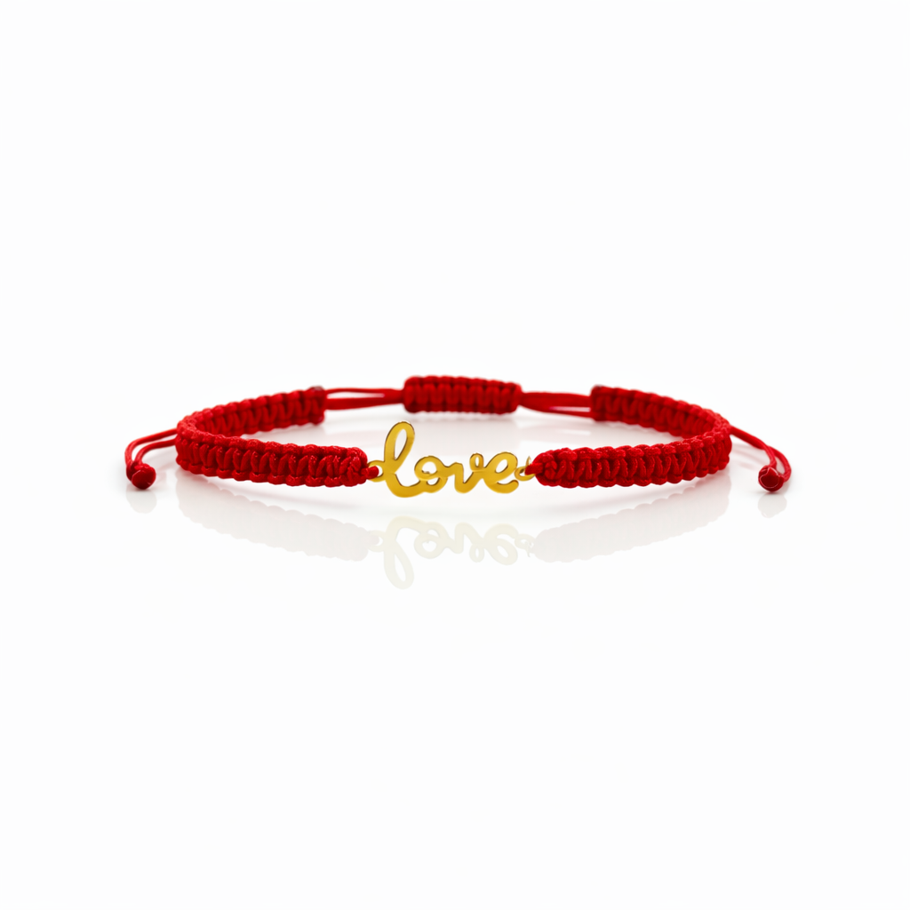 97ce99a5-c22c-43e8-b67e-5196e59805a9 Bratara cu snur si pandantiv love aur 14k - imagine 1