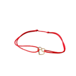 Bratara cu snur si inimioare din aur 14k