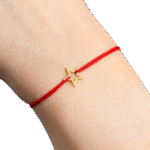 Bratara cu snur si stea aur 14k