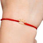 Bratara cu snur si coronita aur 14k