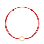 Bratara cu snur si cerculet din aur 14k