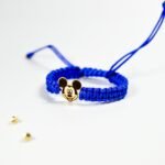 Bratara cu snur si Mickey aur 14k