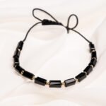 Bratara cu cristale dreptunghiulare si 12 bilute aur 14k