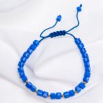 Bratara cu cristale cubice si 6 bilute de 2.5mm din aur 14K