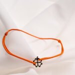 Bratara cu snur si trifoi aur 14k