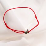 Bratara cu snur si fluture plin aur 14k