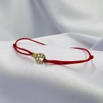 Bratara cu snur si gargarita din aur 14k