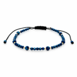 Bratara cu cristale combinate si 12 bilute aur 14k