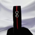 Bratara cu snur si infinit cu cristal swarovski argint 925