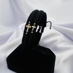 Set bratari cu pandantiv cruciulita din aur 14k