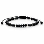 Bratara Specials Black cu cristale si 10 bilute din aur 14k