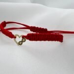 Bratara cu snur si inima cu infinit din aur 14k