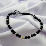 Bratara cu cristale si 13 bilute din aur 14k