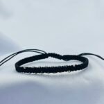 Bratara cu snur impletit si bilute din aur 14k