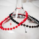 Set bratari cu cristale si 10 bile din aur 14k