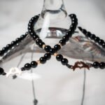 Set cuplu - manute cu onix si 6 bilute din aur 14k