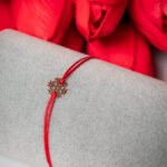 Bratara cu snur si fulg de nea 14k