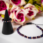 Set bratara si inel cu bilute din aur 14k