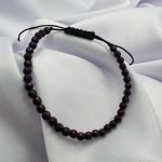 Bratara cu snur reglabil si hematite electroplacate mov