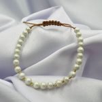Bratara cu bilute din aur 14k si perle