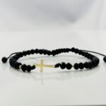 Bratara snur, bile si cruciulita din aur 14k