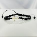 Bratara snur, bile si cruciulita din aur 14k