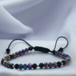 Bratara cu bilute din aur 14k si cristale colorate