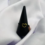 Inel snur reglabil si aur 14k – inimioara contur