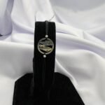 Bratara cu snur si disc familie fata 925