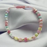 Bratara cu bilute din aur 14k si cristale cubice