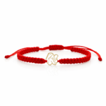 Bratara cu snur si pandantiv mama si copilul din aur 14k