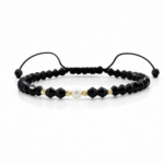 Bratara cu bilute din aur 14k, cristale biconice si perla