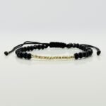 Bratara cu 17 bilute de 2.5mm din aur 14k si cristale