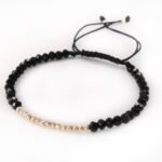 Bratara cu 17 bilute de 2.5mm din aur 14k si cristale